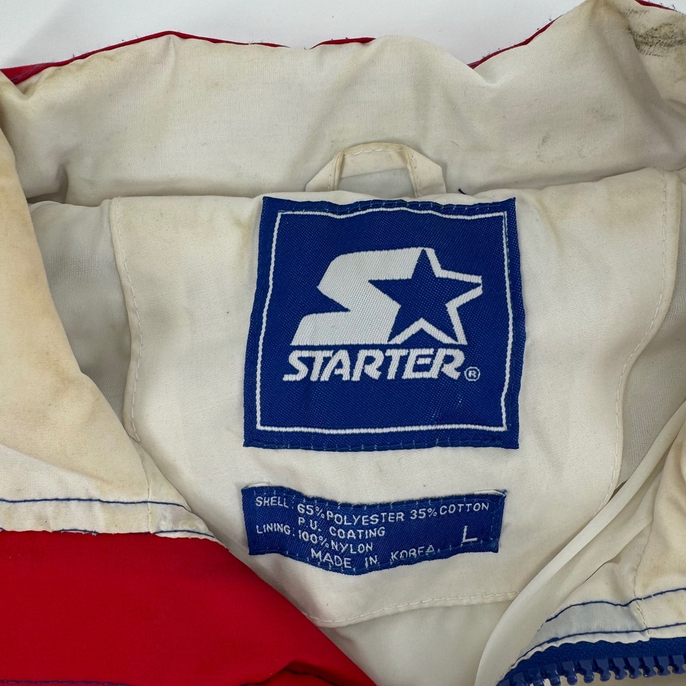 Vintage Starter Kansas Jayhawks‎ Jacket Pullover Coat Mens Size L Light Weight - Picture 5 of 5